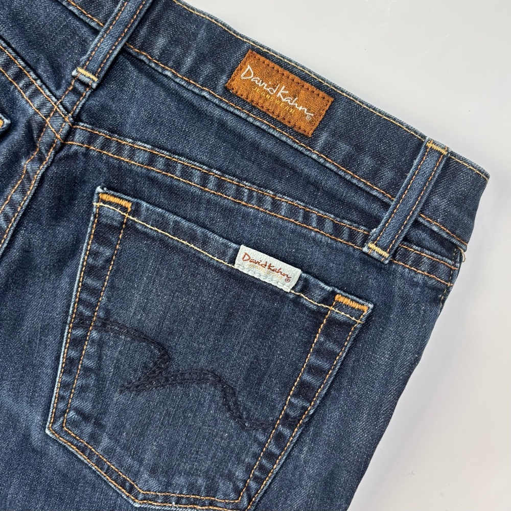 David Kahn Vintage Mid Rise Straight Leg Jeans in Dark‎ Wash Style 3560 Size 6P - Picture 3 of 16